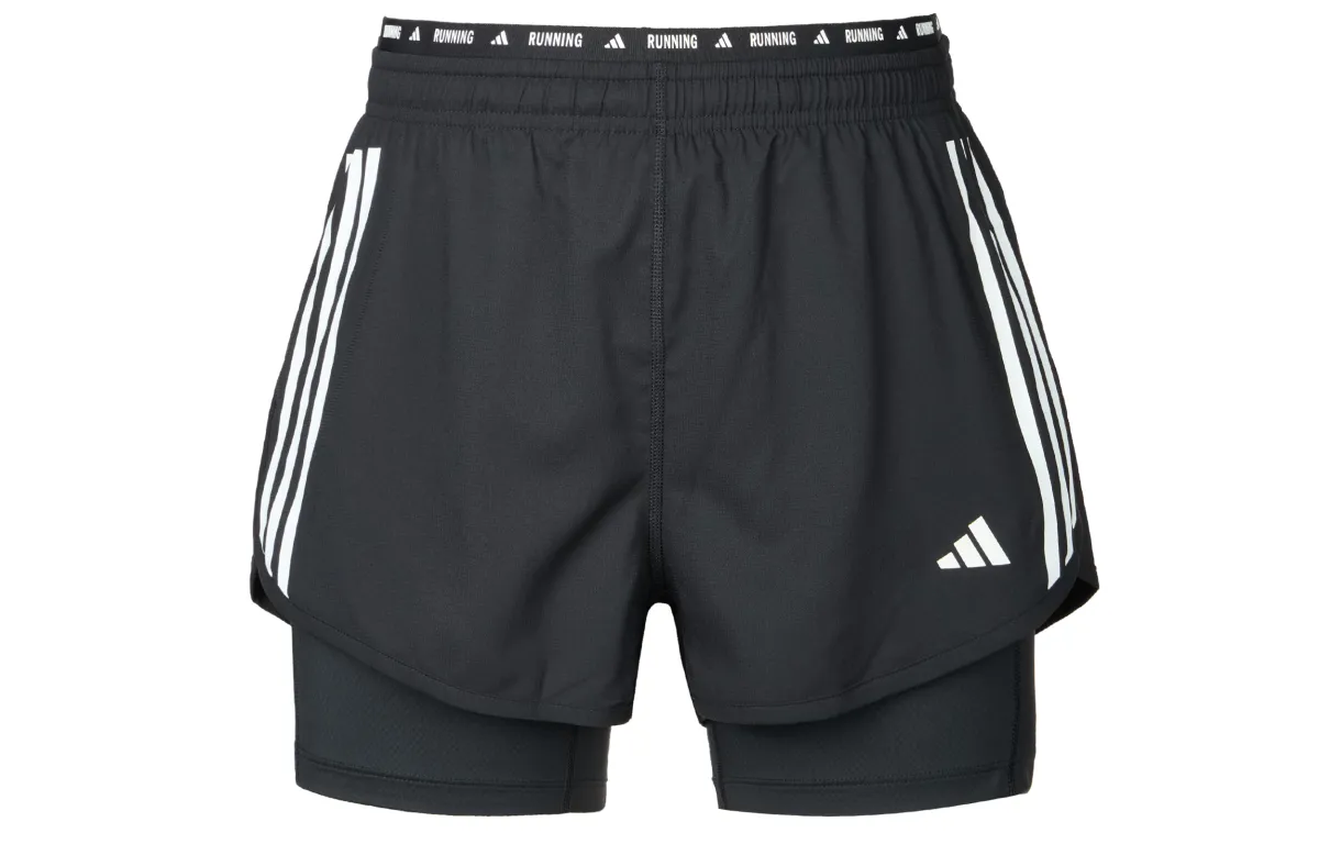 Adidas Free Shipping With AdiClub Own The Run 3 Stripes 2 in 1 Shorts