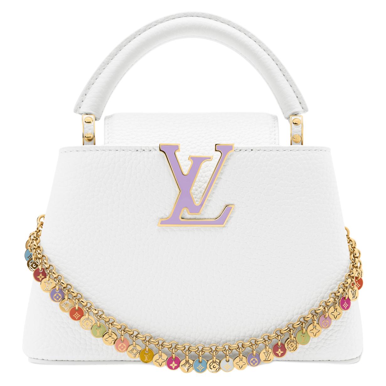 Женская сумка Louis Vuitton Capucines Mini (белая)