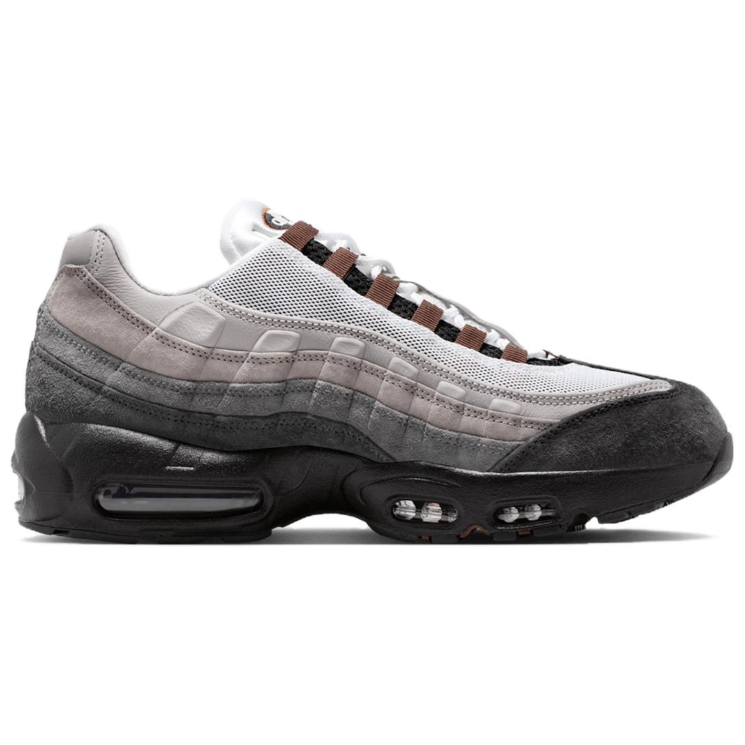 Nike Air Max 95 Comfortable And Lightweight Low top Running Shoes Unisex Black Gray