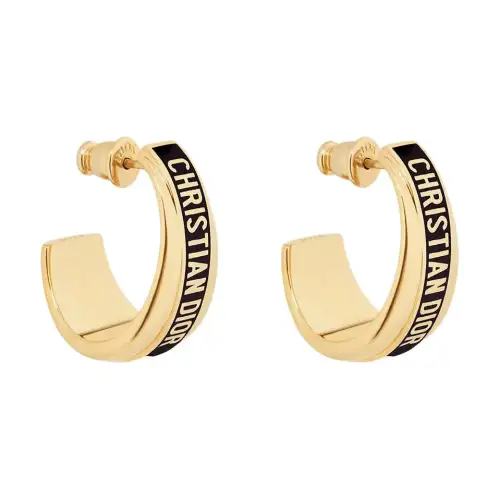 DIOR Metal Earrings Women's Black