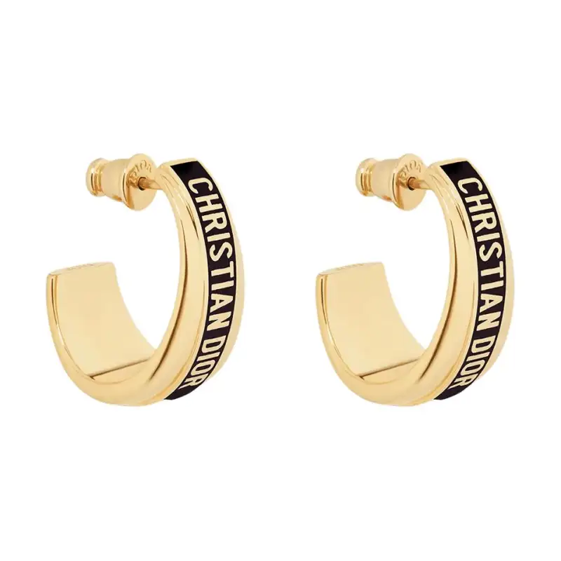 DIOR Metal Earrings Women's Black