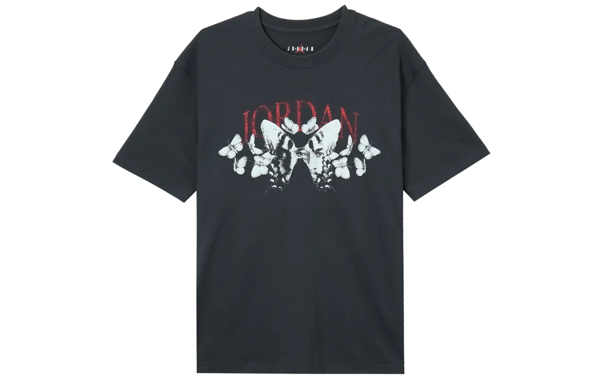 Jordan Drop Shoulder Sleeve T Shirt Women's Gray Black