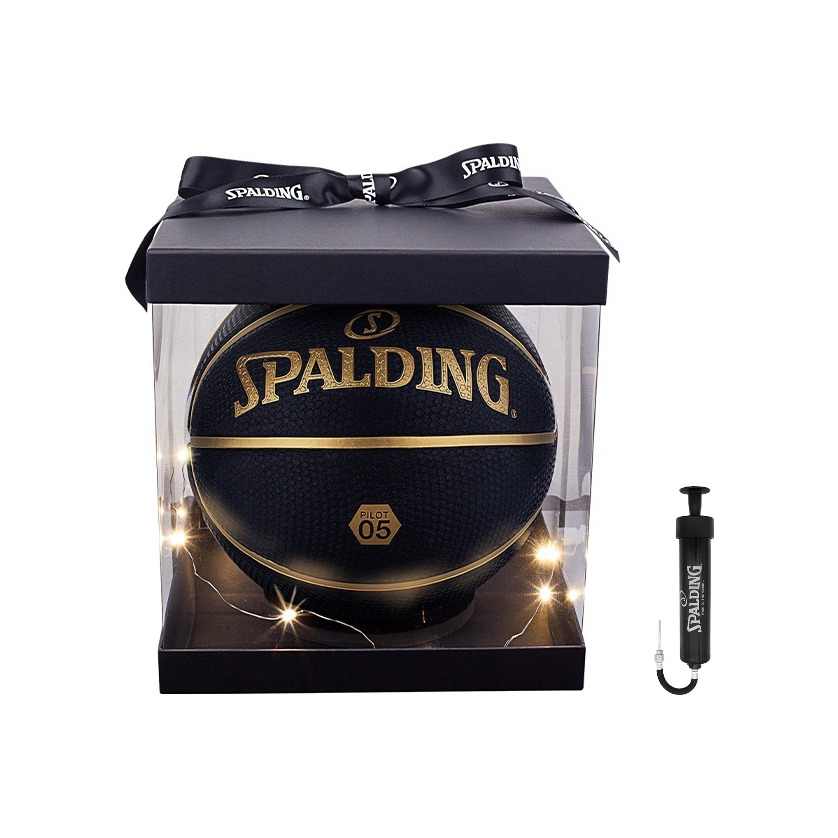 SPALDING Pilot Collection 85 010Y Rubber Basketball PILOT 05 Dark Blue/Black Gold Training Competition Unisex