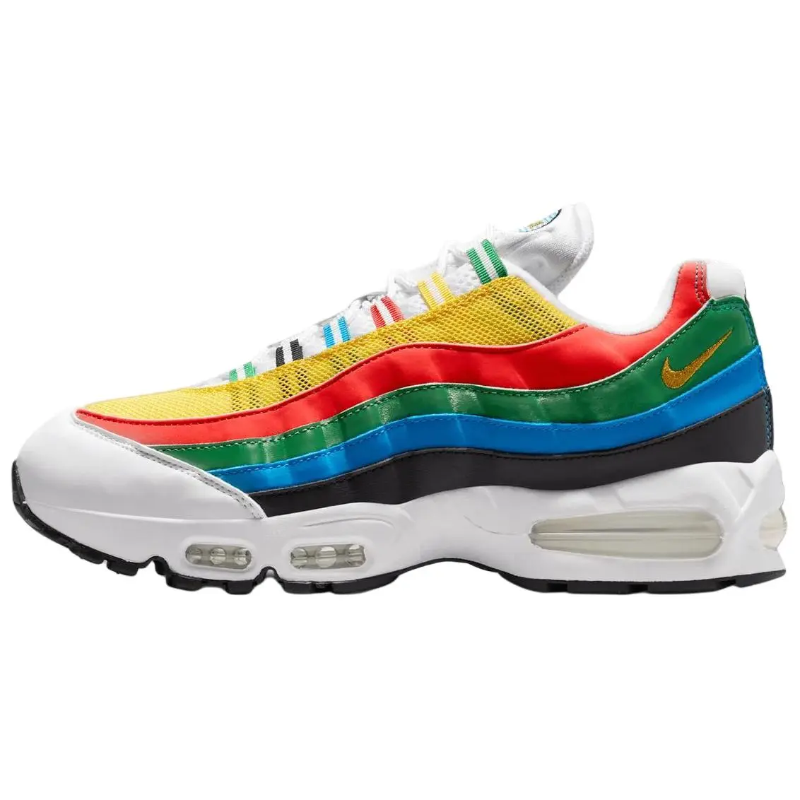 Nike Air Max 95 Abrasion Resistant Abrasion Resistant Low top Running Shoes Unisex White Red Blue
