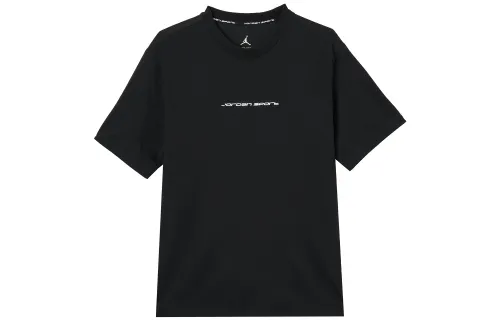 Jordan Sport T Shirts Men's Black Crew Neck Moderate