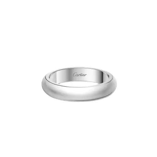Cartier, creative design carved platinum ring for men and women, simple and elegant design, for beloved