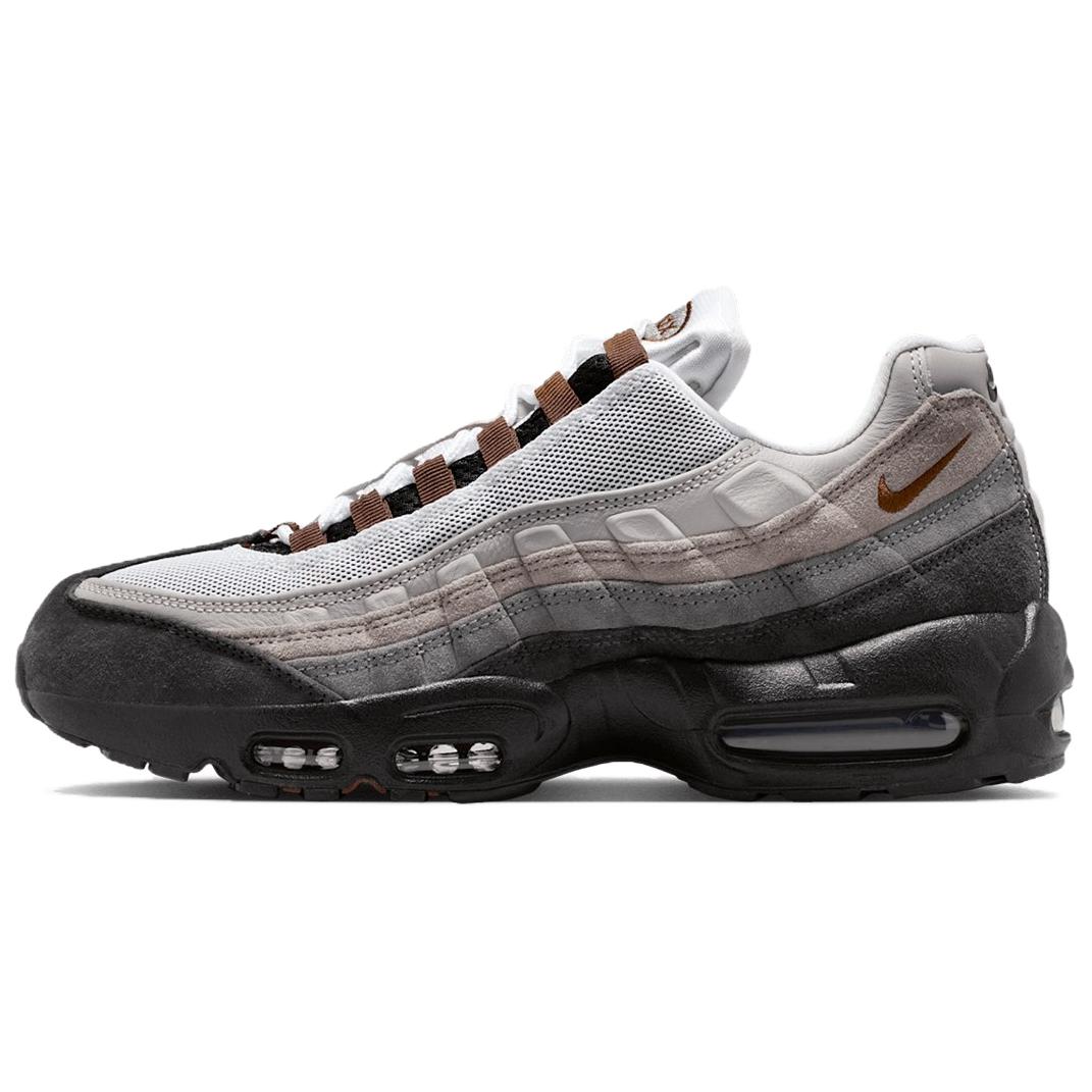Nike Air Max 95 Comfortable And Lightweight Low top Running Shoes Unisex Black Gray