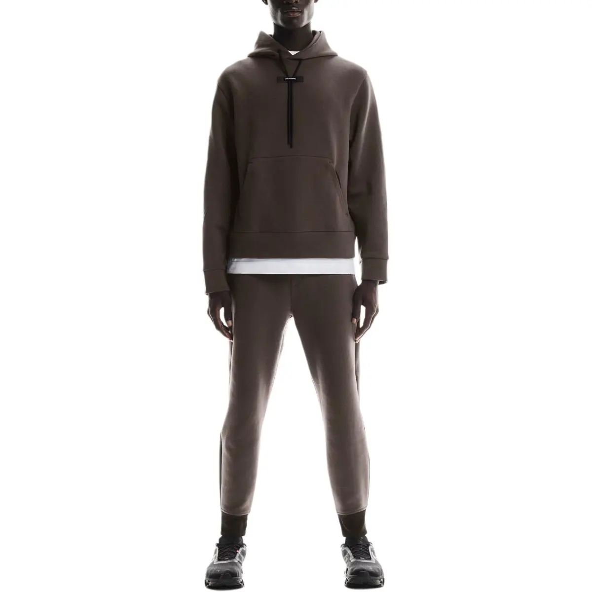On Knitted Sweatpants Men's Dark Gray Pebble Moderate Cuffed Pants