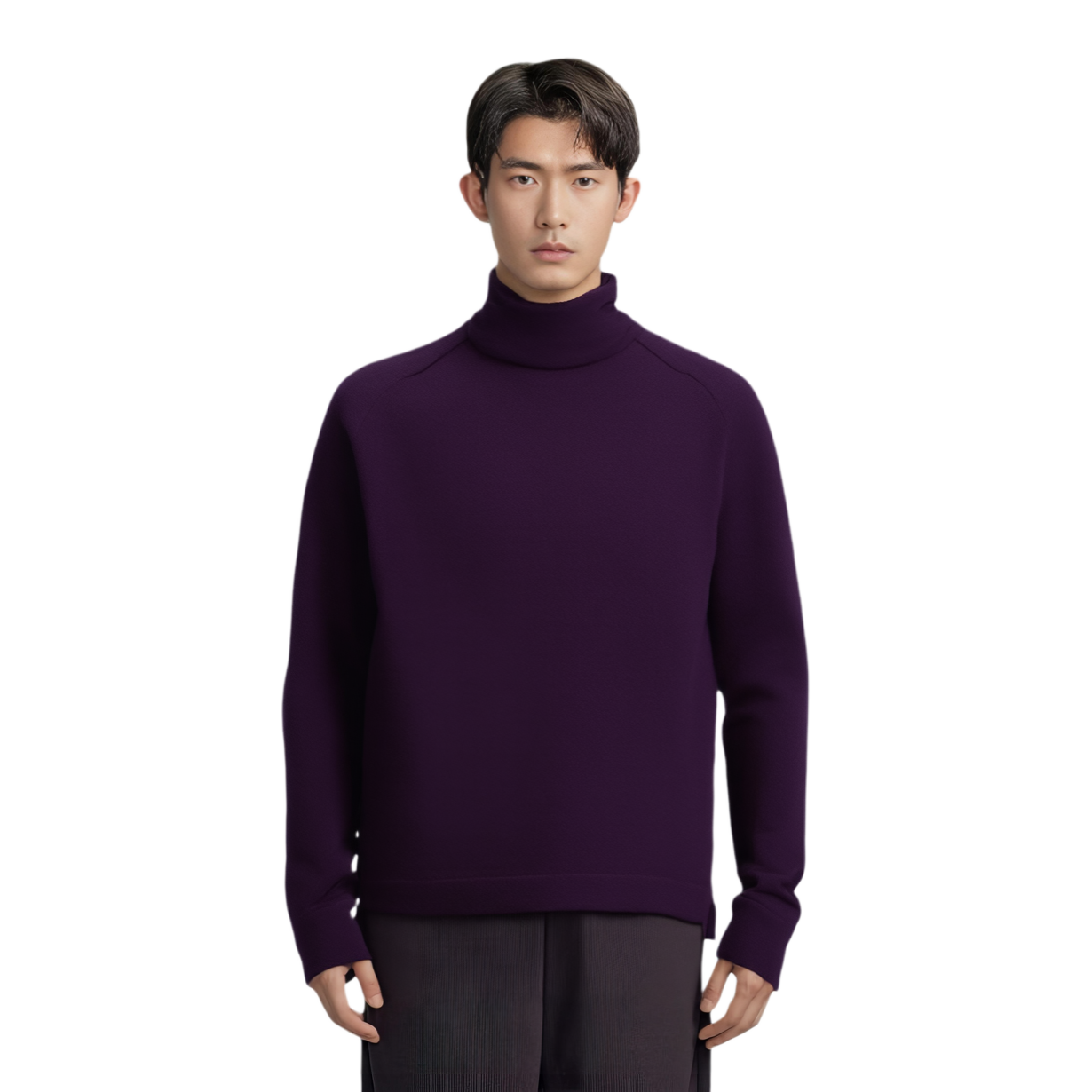 Мужской свитер UNIQLO FW20 (/ серо-фиолетовый) — фото 4