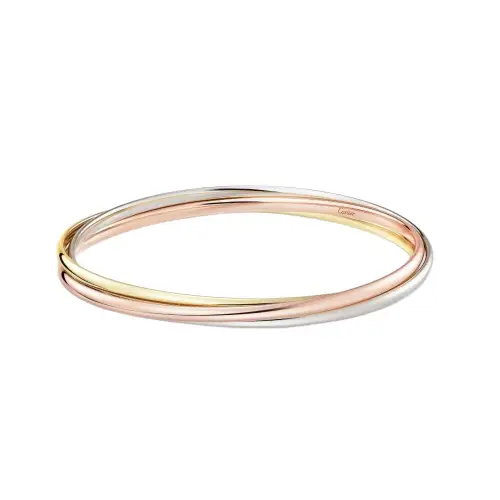 CARTIER 18K White Gold 18K Rose Gold Bangles Women's