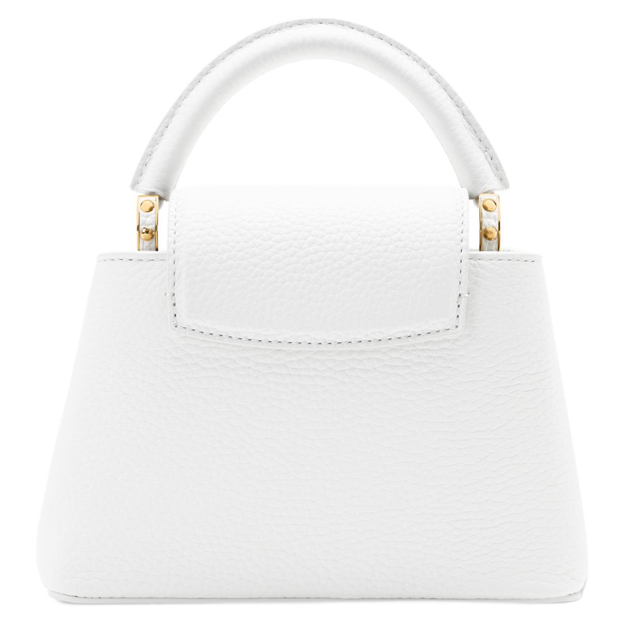 Женская сумка Louis Vuitton Capucines Mini (белая) — фото 3