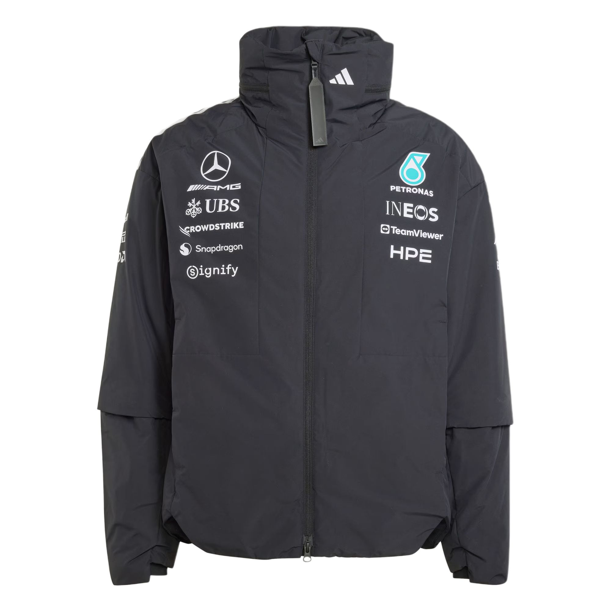 Мужская куртка adidas MERCEDES - AMG PETRONAS FORMULA 1 TEAM JACKET (черная)