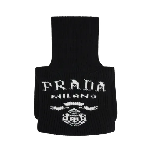 PRADA Knit Scarves Women's Black