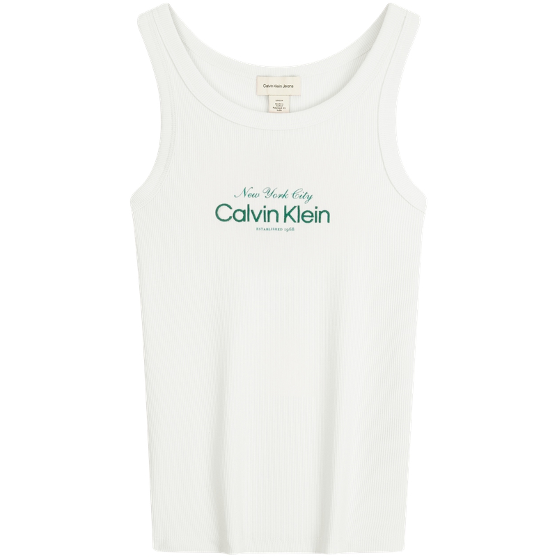 Женская футболка CALVIN KLEIN Ribbed Tank (белая)