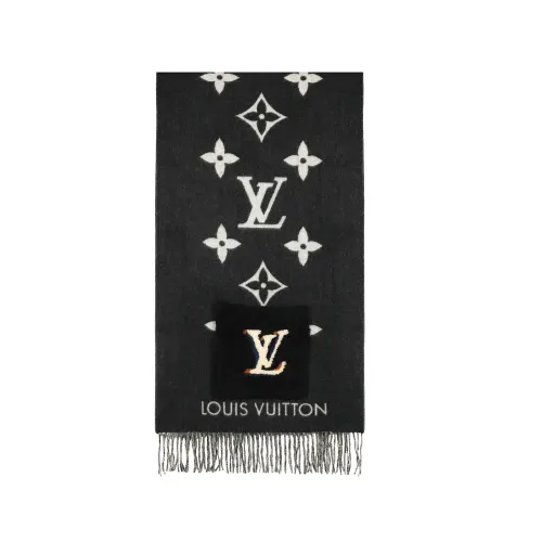 LOUIS VUITTON Cashmere Shearling Knit Scarves Unisex