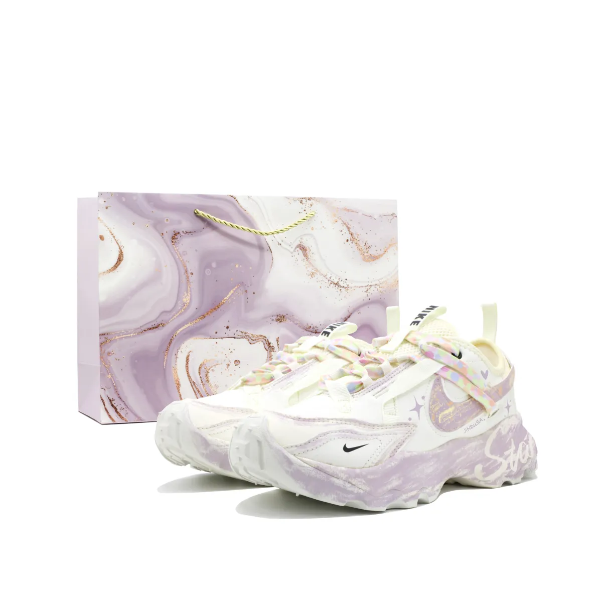 Nike TC 7900 Cushioning Abrasion Resistant Low top Casual Shoes Women's White Purple