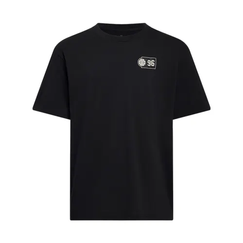 Under Armour Heavyweight Hoops Courtside Short Sleeve Short Sleeved T Shirts Men's Black