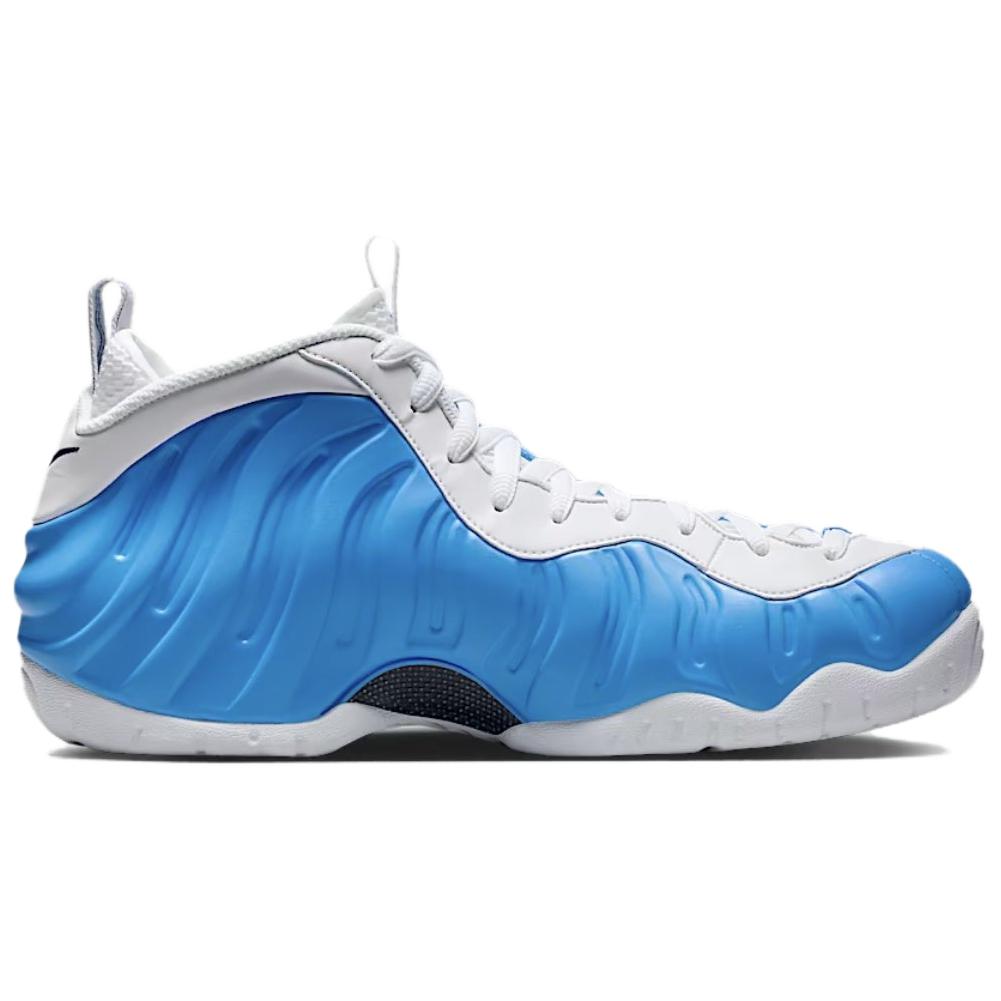Nike Foamposite Pro Slip Resistant Abrasion Resistant High top Basketball Shoes Unisex Blue White