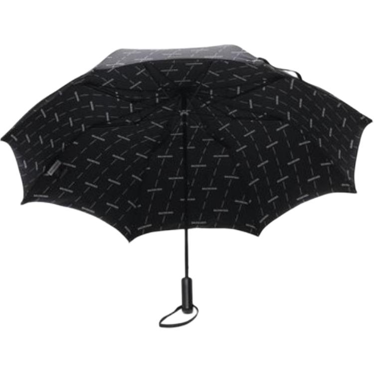 Balenciaga Balenciaga simple original printed logo folding umbrella umbrella black