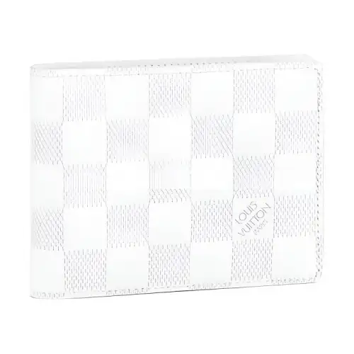 LOUIS VUITTON Multiple Damier Infini Cow Leather Wallet Men's White