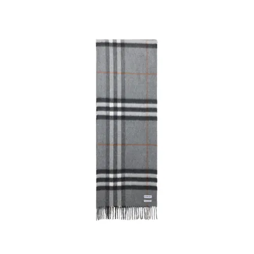 Burberry Check Pattern Fringed Scarf