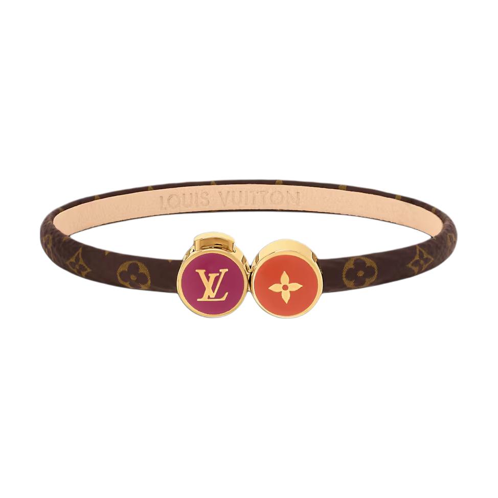 Женский браслет Louis Vuitton (коричнево-золотой)