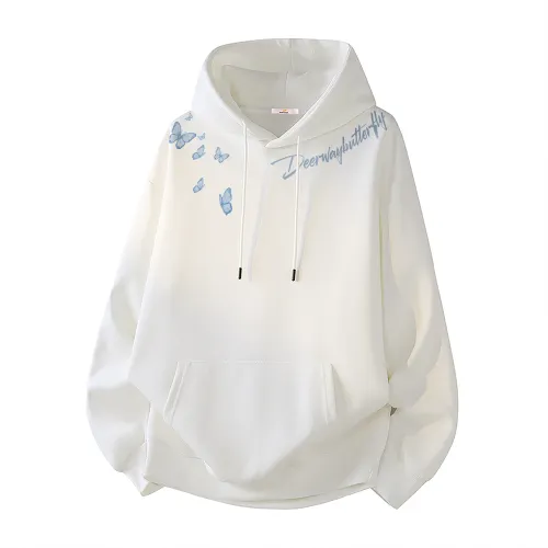 DEERWAY Fashionable design demi-season keep warm comfortable sweatshirt for men and women, 380 gram, American style, gradient, hand painting, with your logo imprint, high-quality style