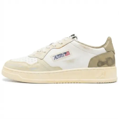 AUTRY Cow Leather Low top Skateboard Shoes Men's Ecru