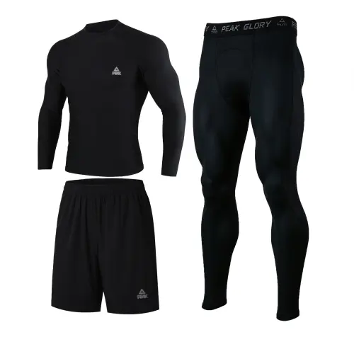 Quick dry breathable basketball base set for training for yoga for gym, men's style