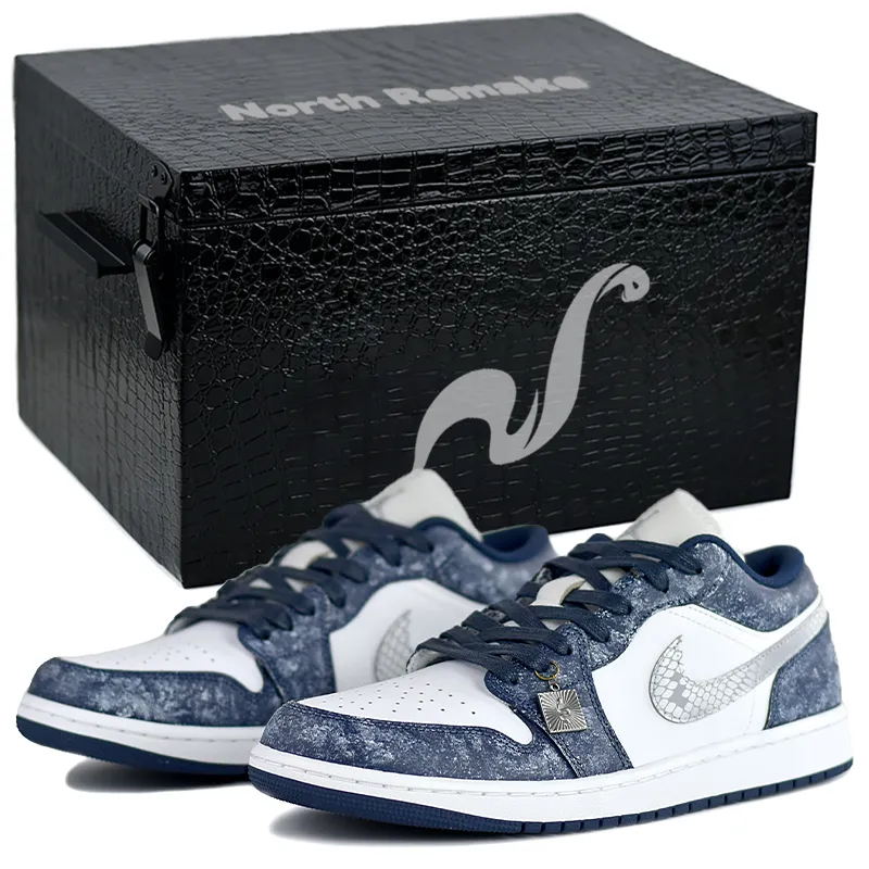 Jordan Air Jordan 1 NR Gift Low top Vintage Basketball Shoes Men's Blue White