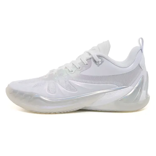 RIGORER AR3 Vision Diamond Shock Absorbing Rebound Wear Resistant Breathable Anti-Slip Low Cut Carbon Plate Blast Technology Basketball Shoes Men's White
