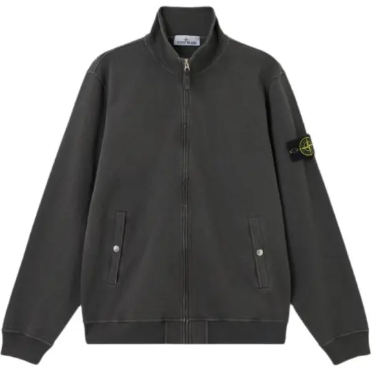 STONE ISLAND Мужская куртка Stone Island с воротником-стойкой и диагональными карманами с длинными рукавами