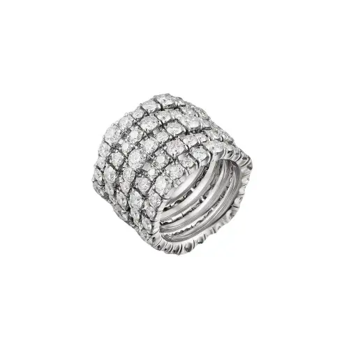 CARTIER Diamond Collection Rings Unisex White Gold