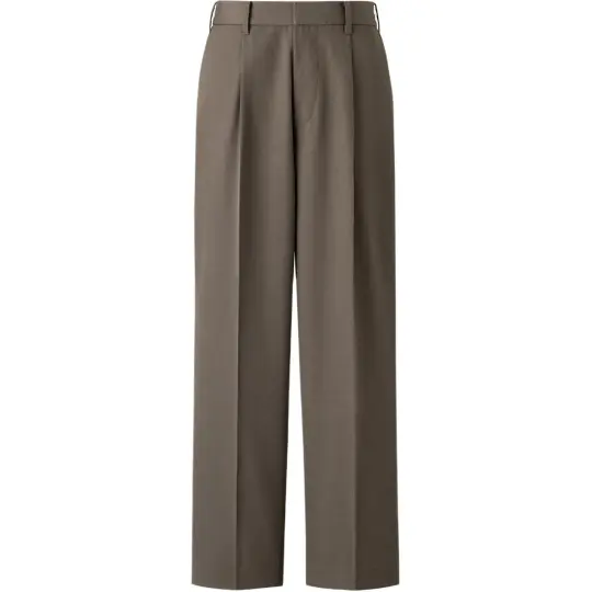 UNIQLO UNIQLO × Clare Waight Keller совместная модель C серии SS26 плиссированные удобные свободные брюки с узким горлом повседневные брюки для мужчин и женщин.