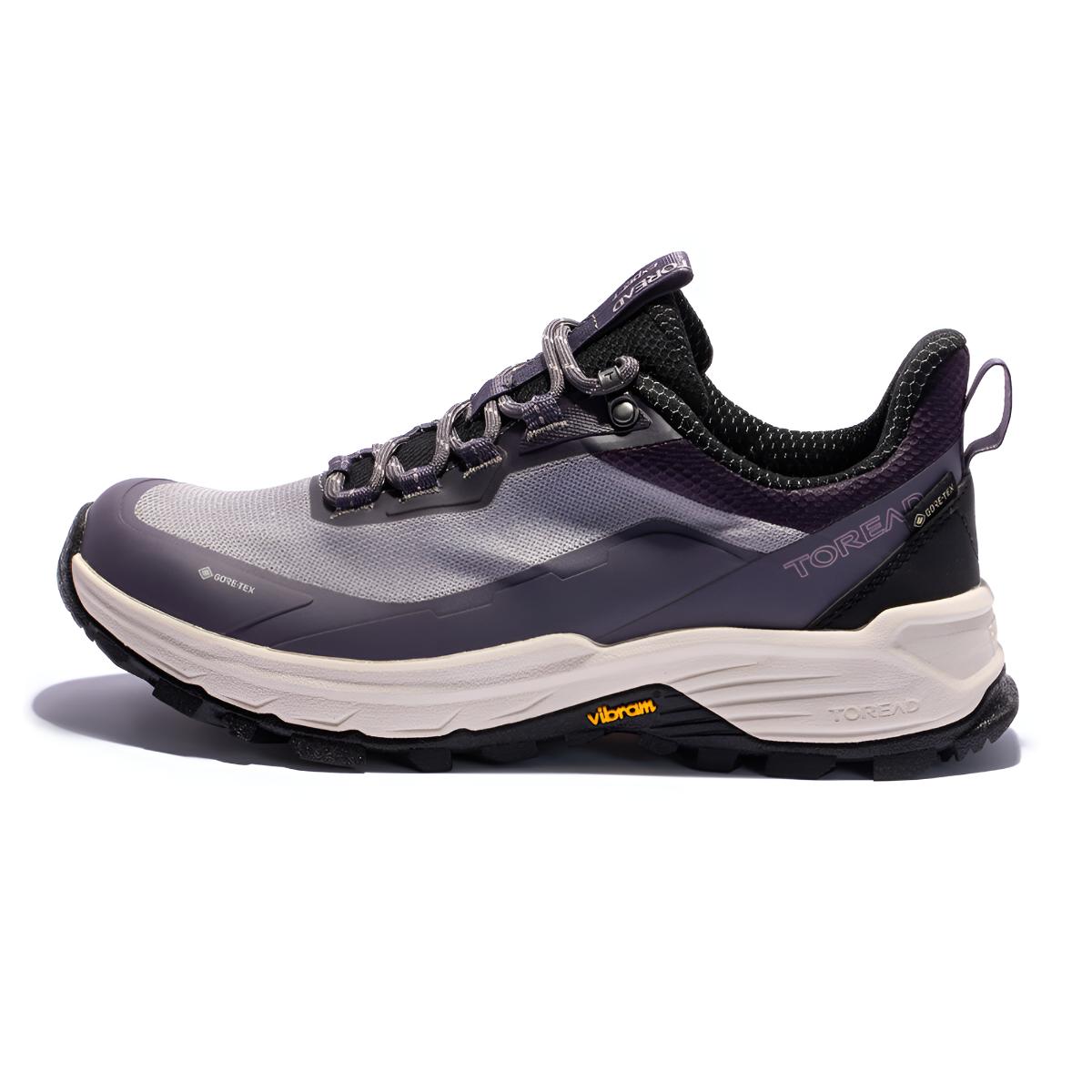 TOREAD Slip Resistant Abrasion Resistant Low top Hiking Shoes Women’s Warm Gray Purple