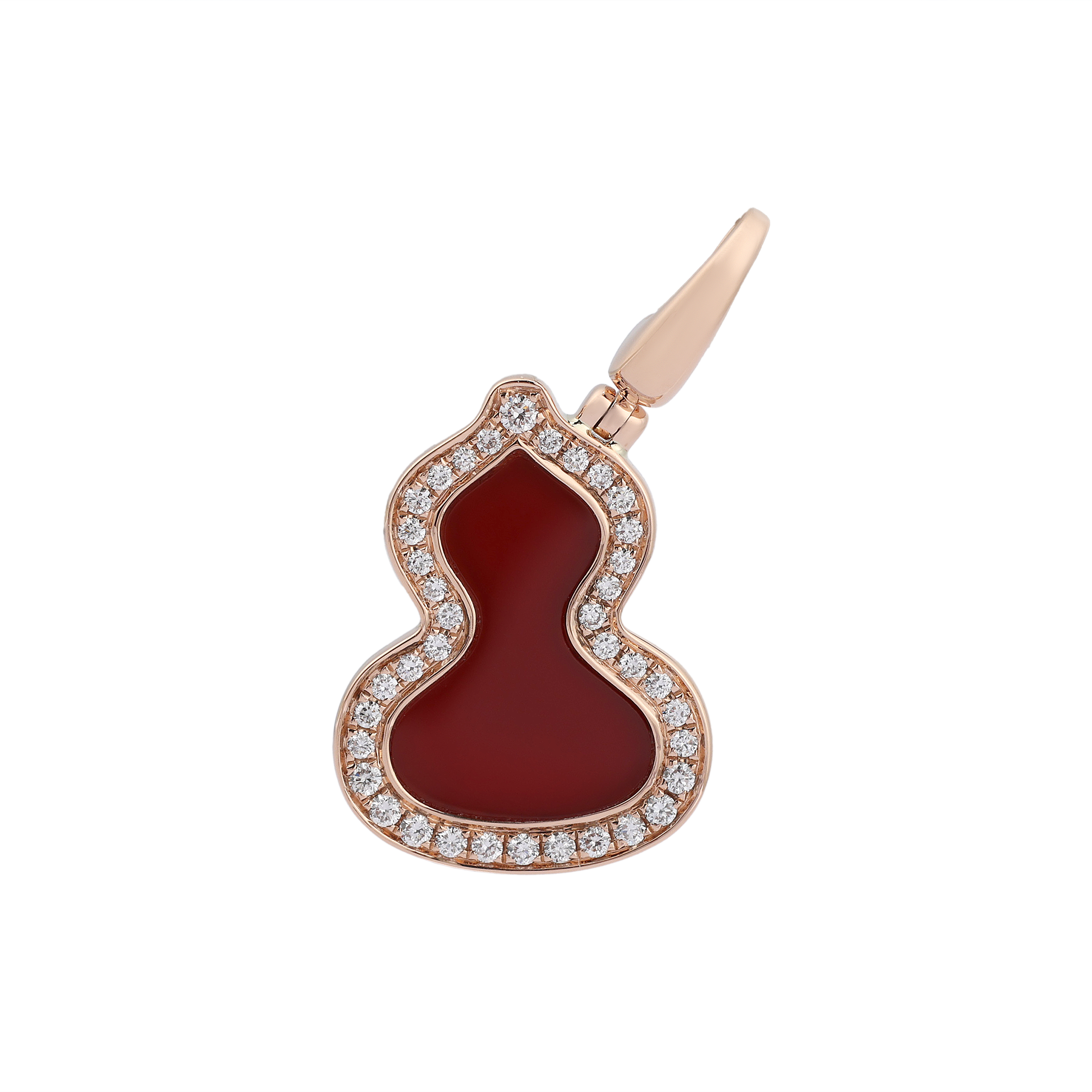 Qeelin Kirin Wulu Series Gourd Design Diamond Inlaid Small Pendant Women's Model
