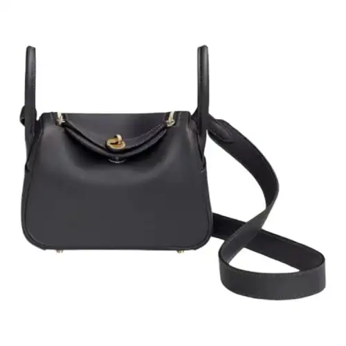 HERMES Lindy Swift Calfskin Shoulder Bag, Handbag 19 Women's 76 Bleu Indigo