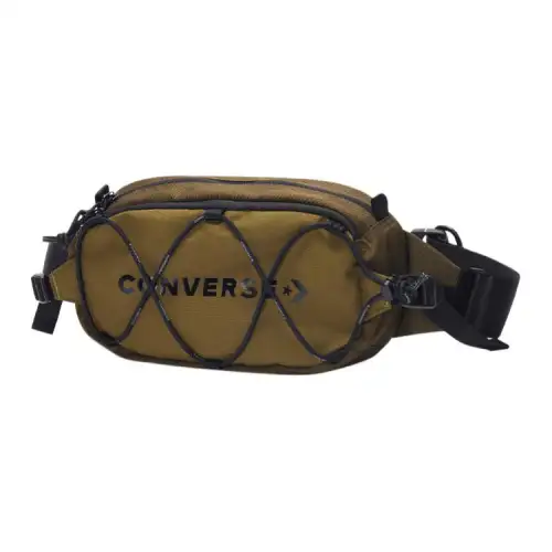 Converse Polyester Crossbody Bag, Fanny Pack Unisex Dark Moss Green