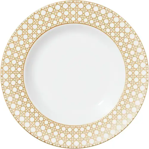 DIOR Dior ceramic Cannage Montaigne series cannage pattern pasta plate plate 22cm gold
