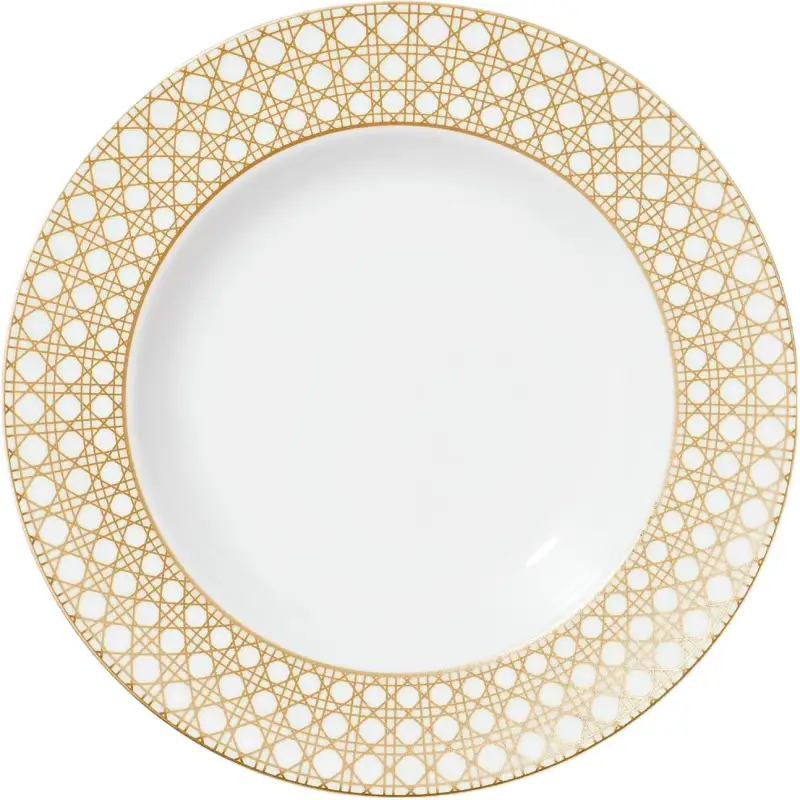 DIOR Dior ceramic Cannage Montaigne series cannage pattern pasta plate plate 22cm gold