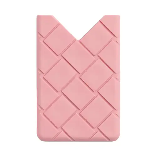 Bottega Veneta Silicone Business Card Holder Men's Peach Pink