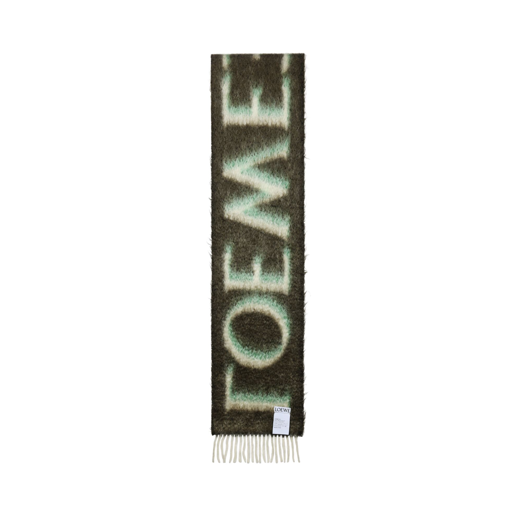 Шарф LOEWE (зеленый) — фото 2