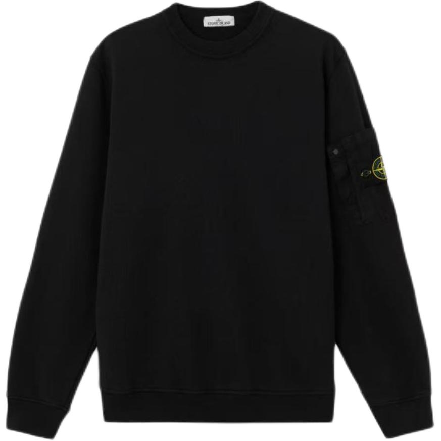 Мужской свитшот STONE ISLAND классический (черный)
