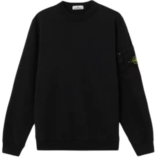 STONE ISLAND Пуловер с логотипом и круглым вырезом, толстовка с длинными рукавами для мужчин