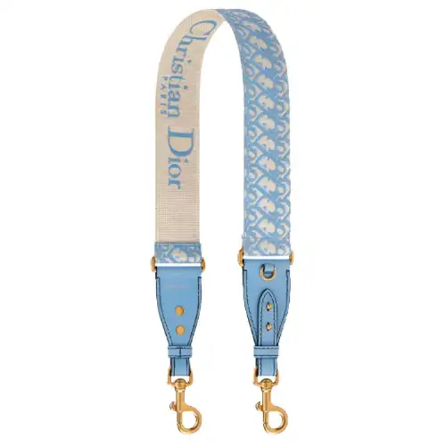 DIOR Cow Leather Bag Straps Women's Cornflower Blue