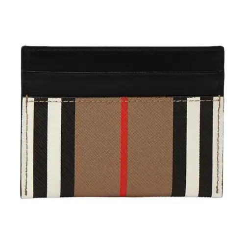 Burberry Classic Stripe Card Case Beige/Black
