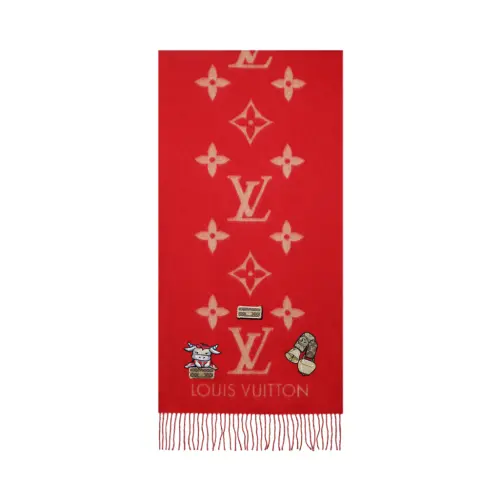 LOUIS VUITTON Cashmere Knit Scarves Women's