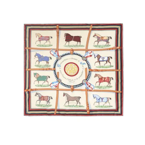 HERMES Silk Scarves Women's Multicolor