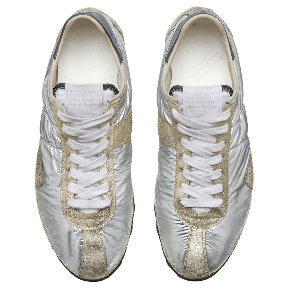 Мужские кеды Maison Margiela Sprinters (серебристые) — фото 4