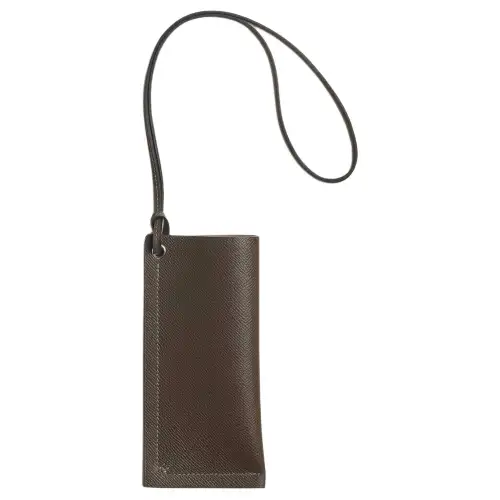 HERMES Epsom Calfskin Eyeglass Pouch Women's Brown